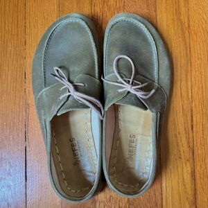 Nefes Barefoot Military Green Men’s Leather Grounding Shoes 12.5